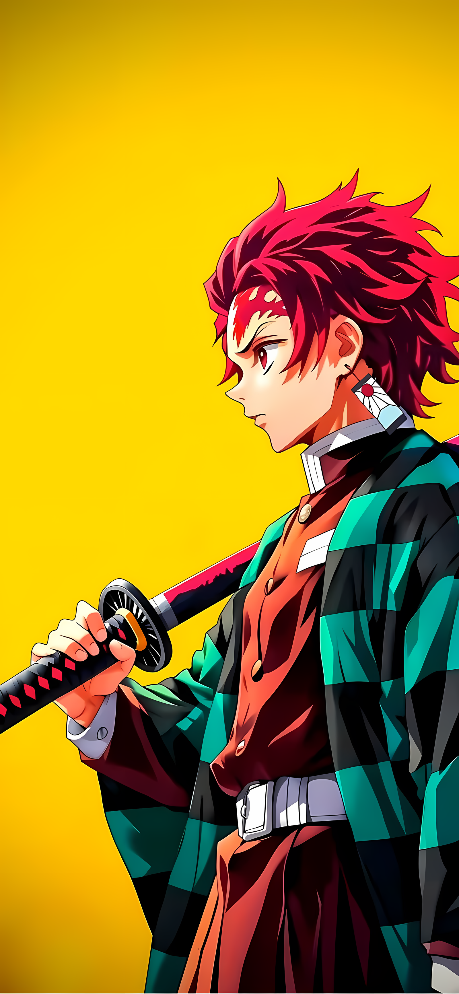 Tanjiro Yellow Horizon 4K Mobile Wallpaper Free Download | WatchOut Walls